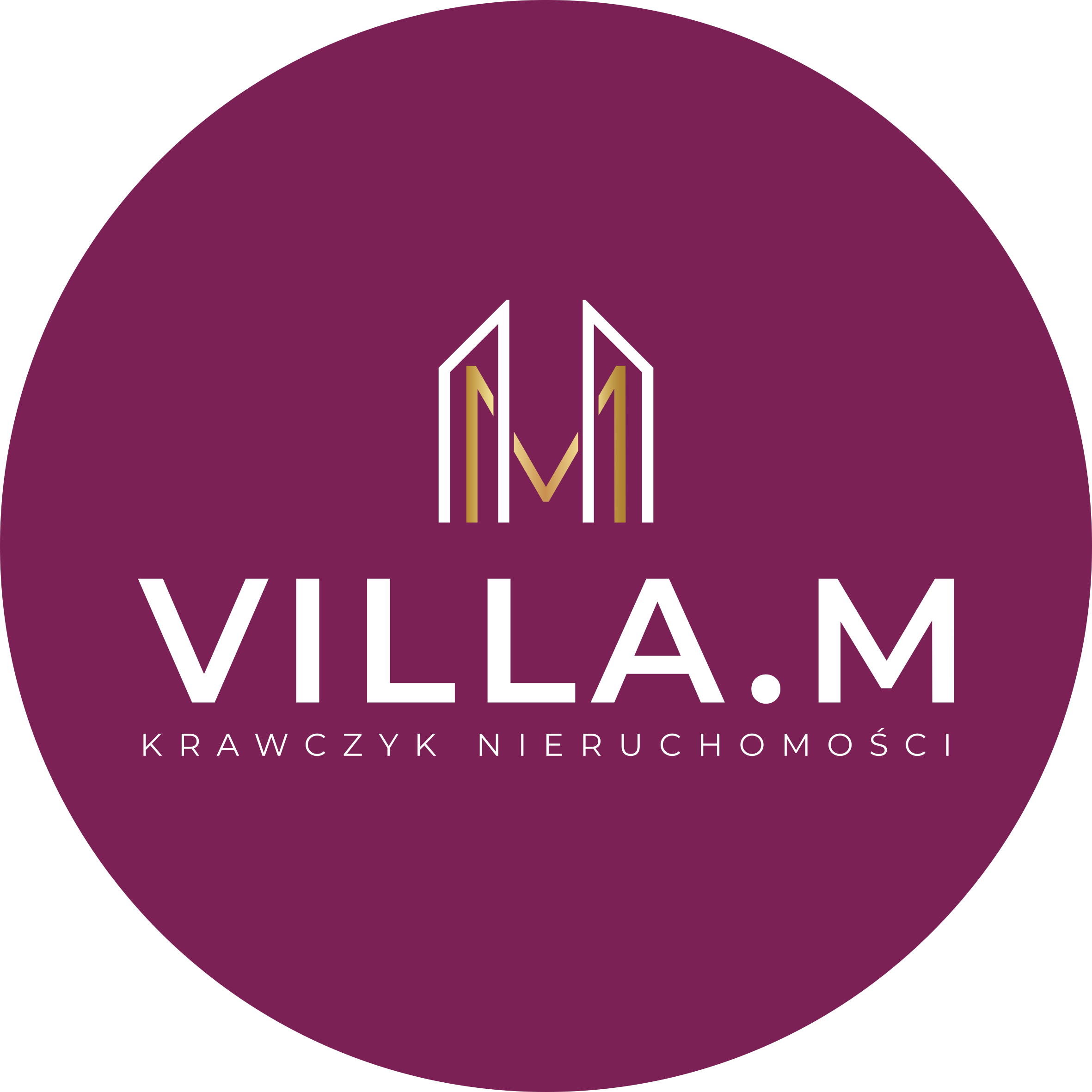 Logo Villa.M Krawczyk Nieruchomości, nowoczesne biuro nieruchomości specjalizujące się w sprzedaży i wynajmie mieszkań, domów i lokali, profesjonalny agent nieruchomości
