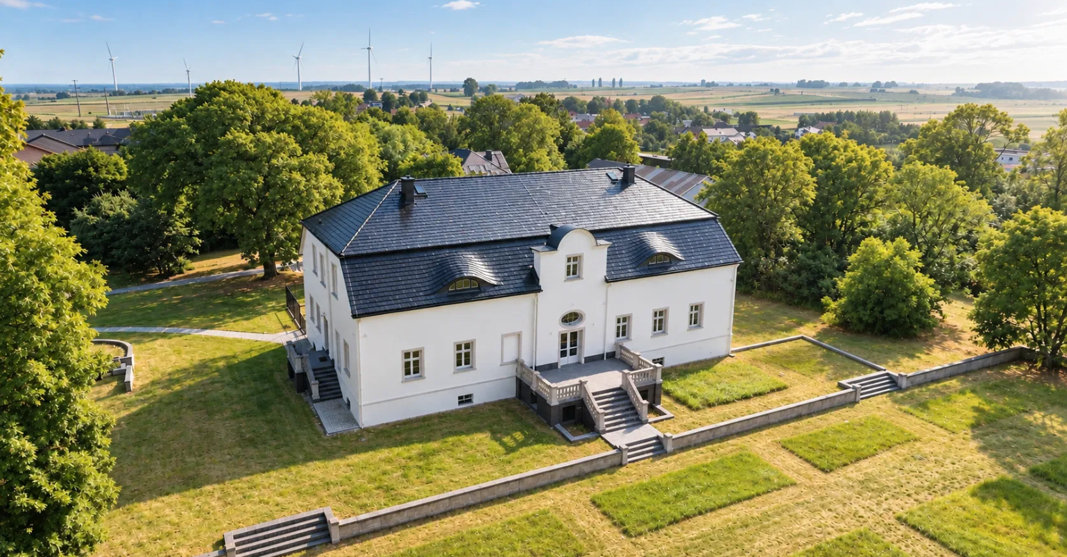 Historyczna rezydencja dworska ze starodrzewiem